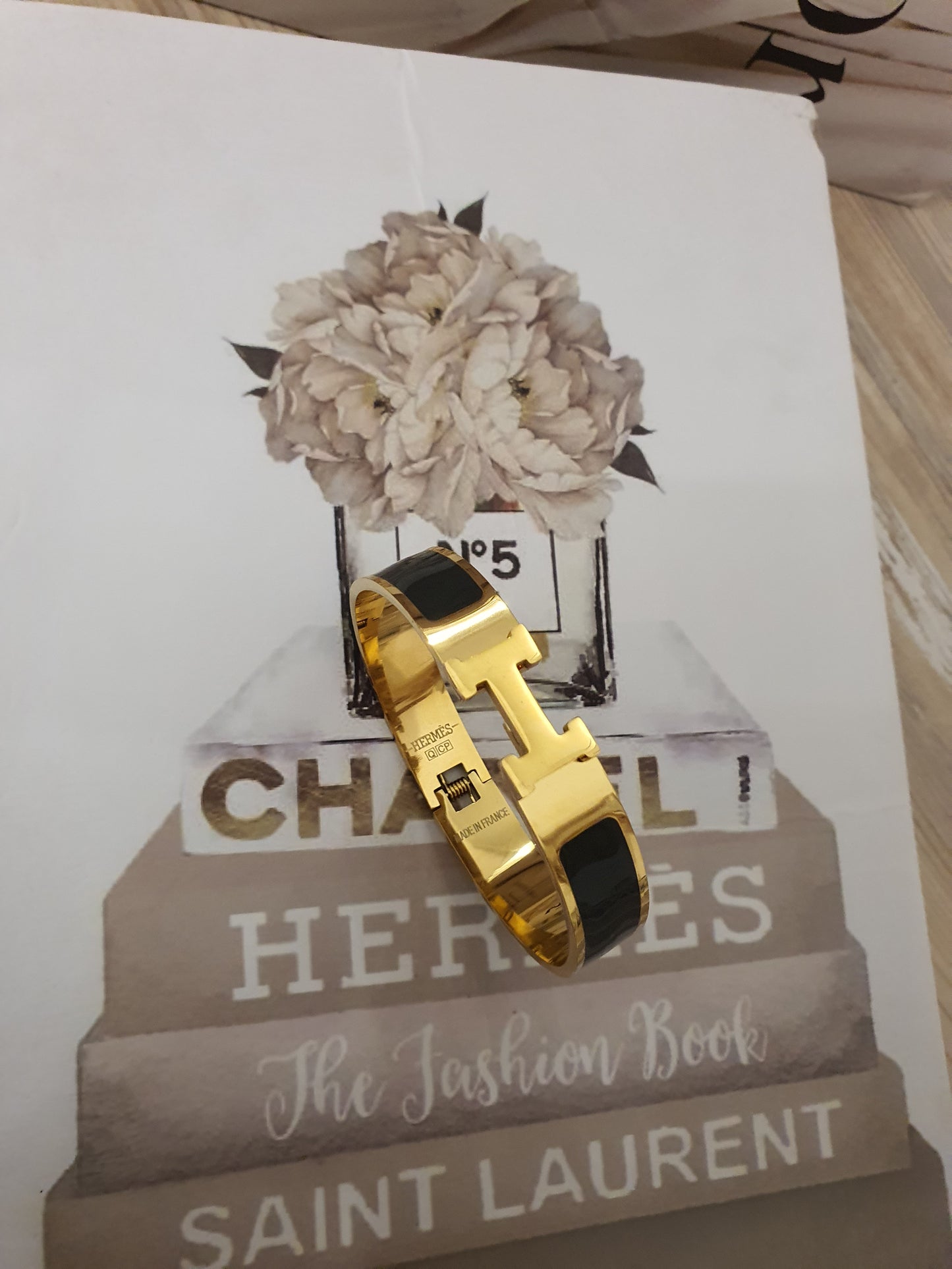 Bracelet hermes clique H marron