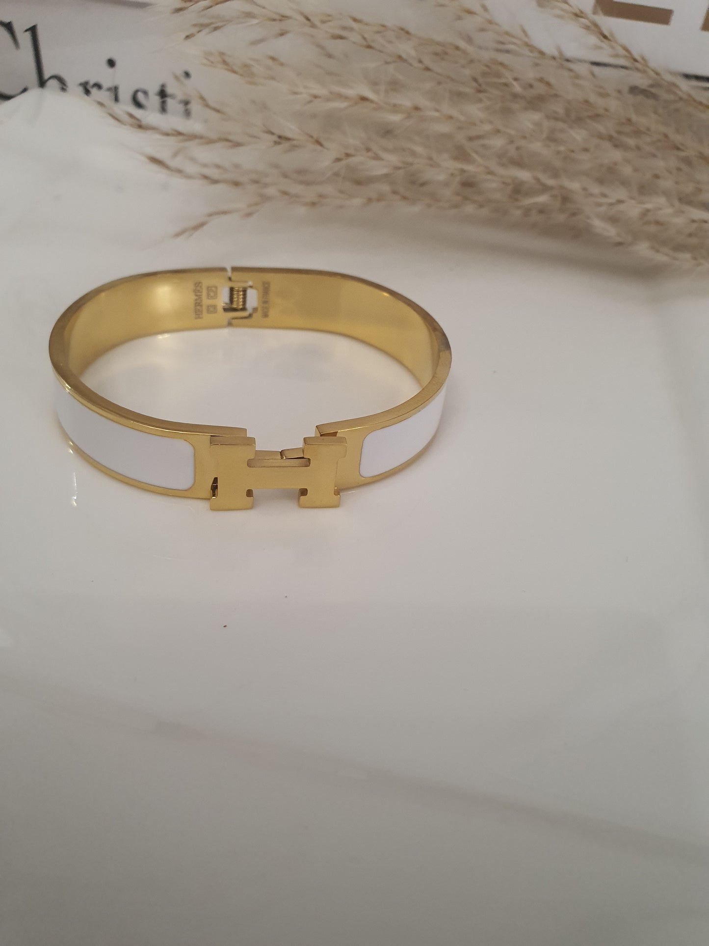 Bracelet hermes clique H blanc