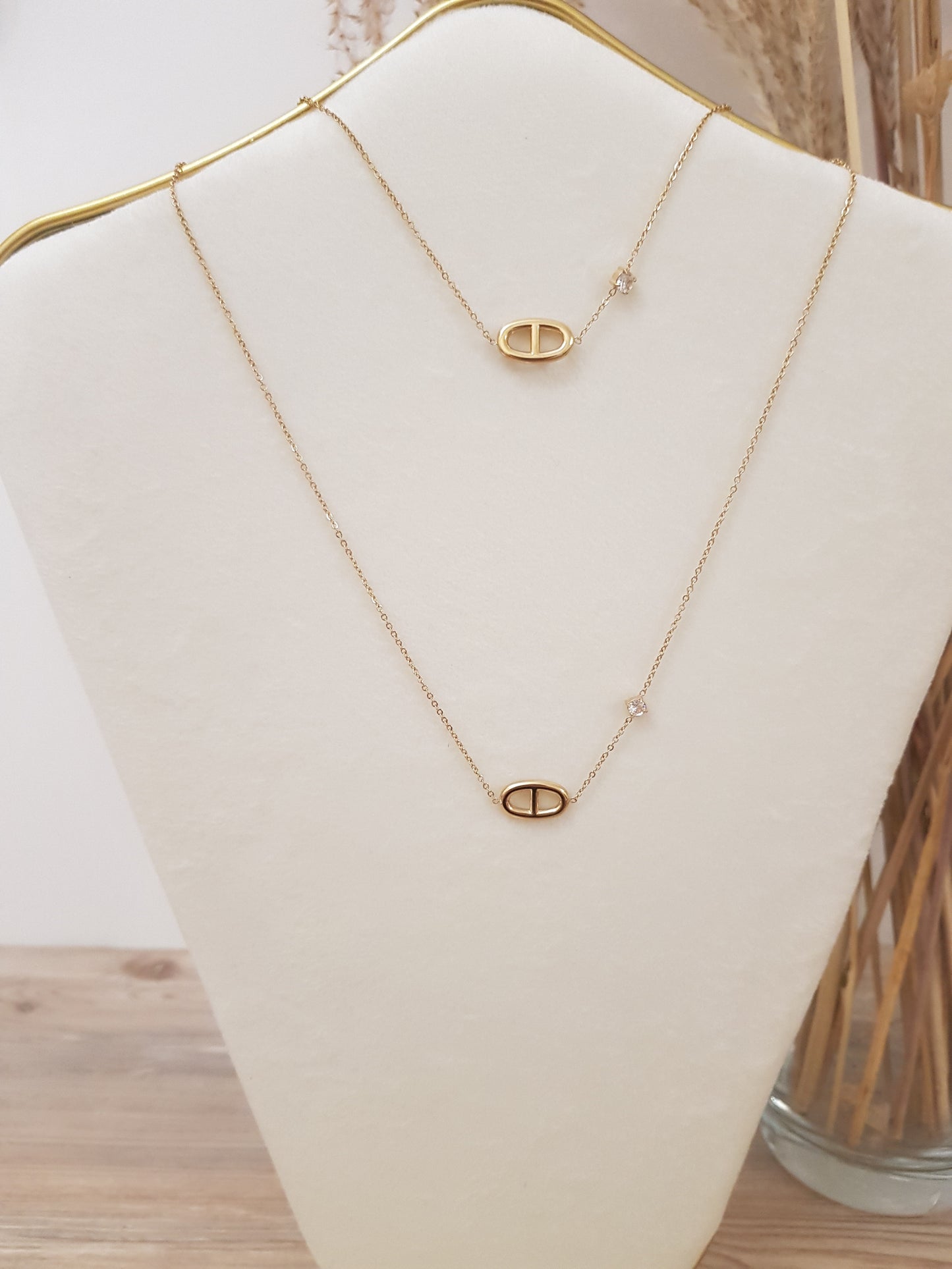 Ensemble de collier et gourmette hermess