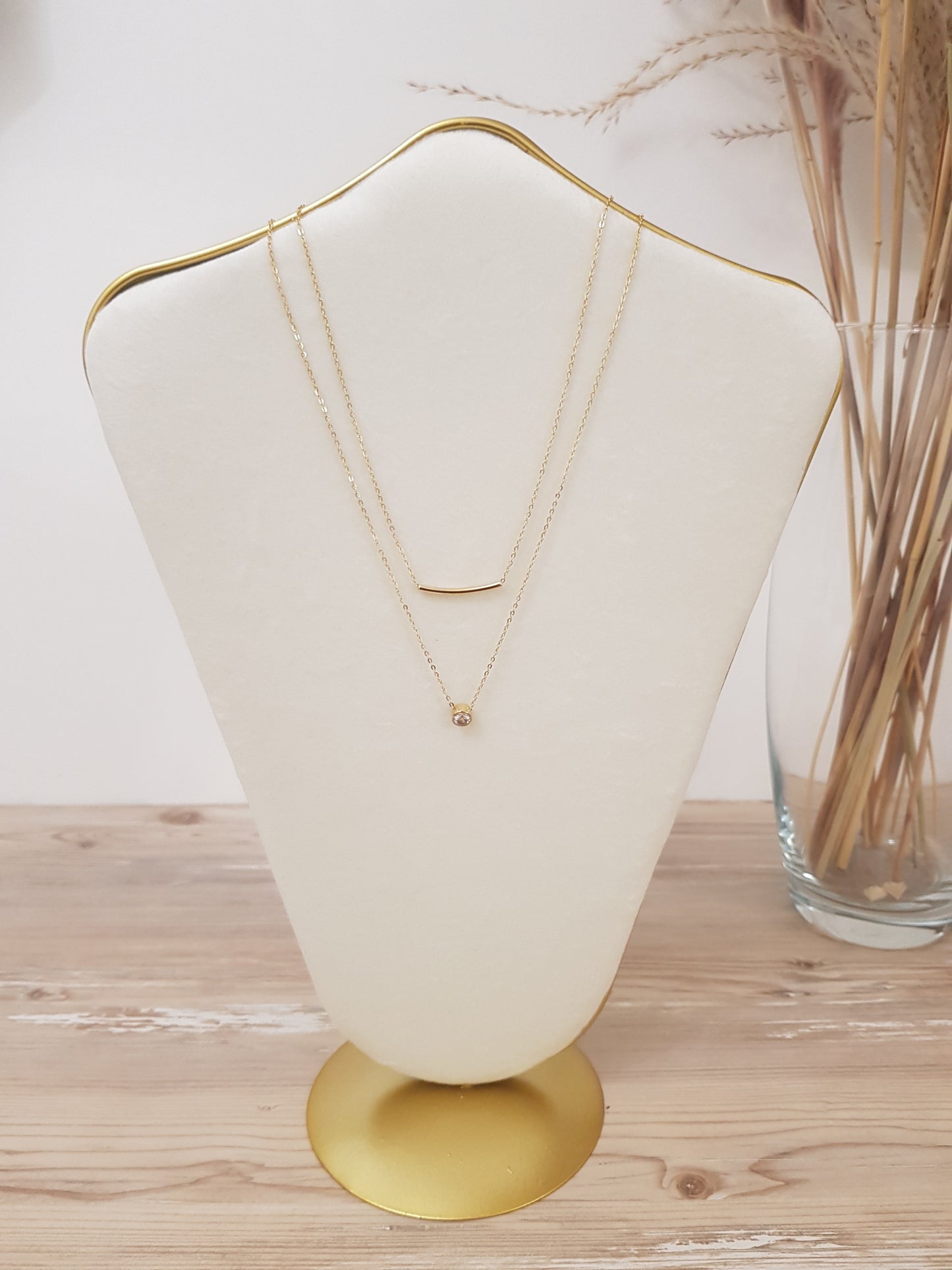Collier deux piéce strass