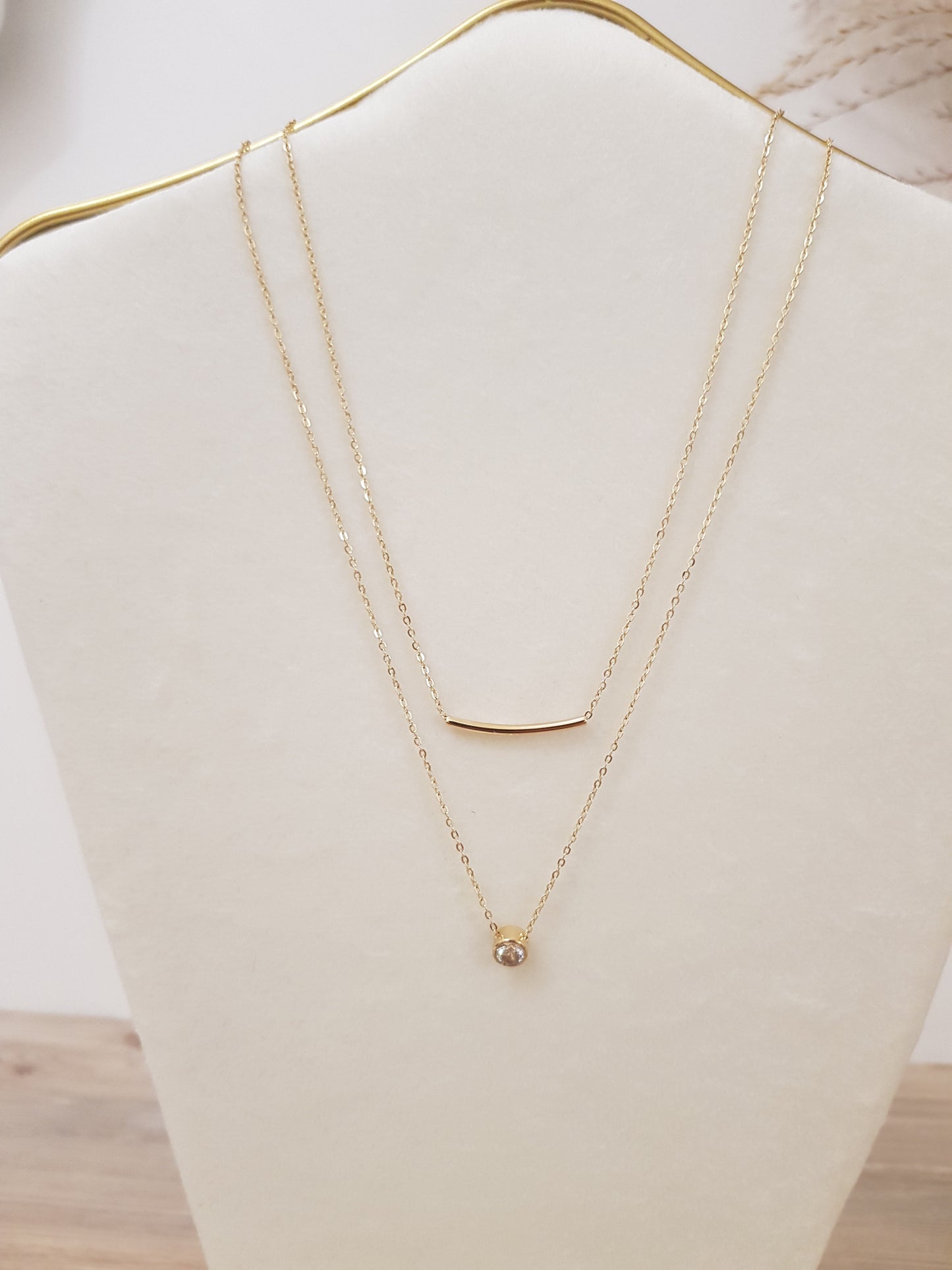 Collier deux piéce strass