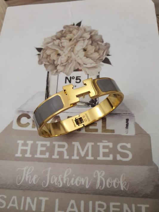 Bracelet hermes clique H  Gris