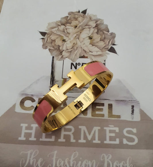 Bracelet hermes clique H rose